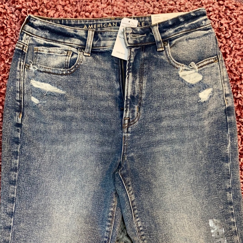 stretch mom jeans